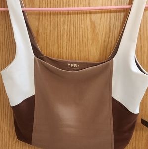 Abercrombie & Fitch YPB SculptLUX Squareneck Slim Tank | Brown | Large